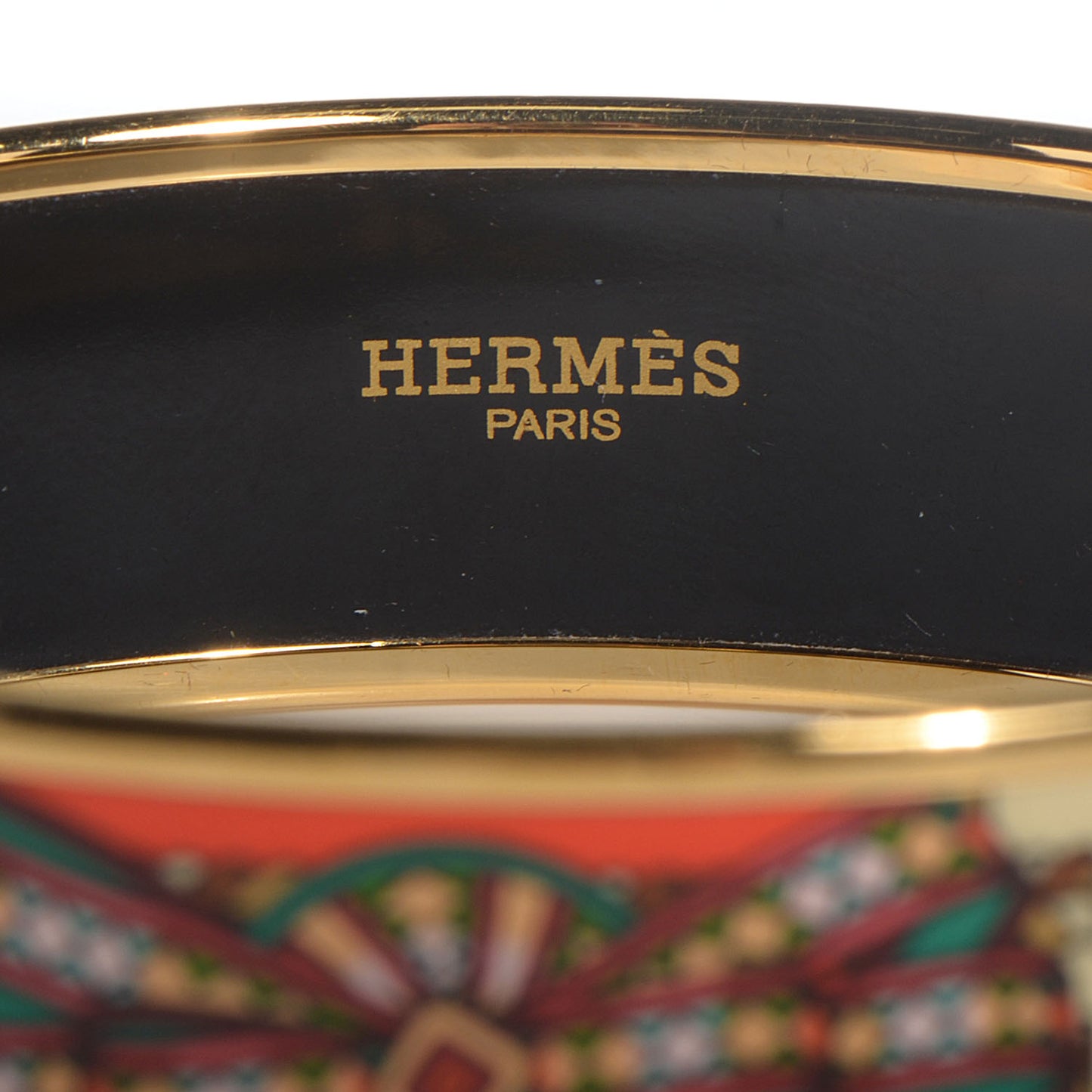 Enamel Printed Wide Rubans du Cheval Bracelet 65