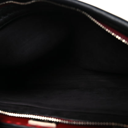 Fendi Cuoio Romano Selleria Vitello Zeus Large Mens Peekaboo Iconic Essential Satchel Black Rosso 6 of 13