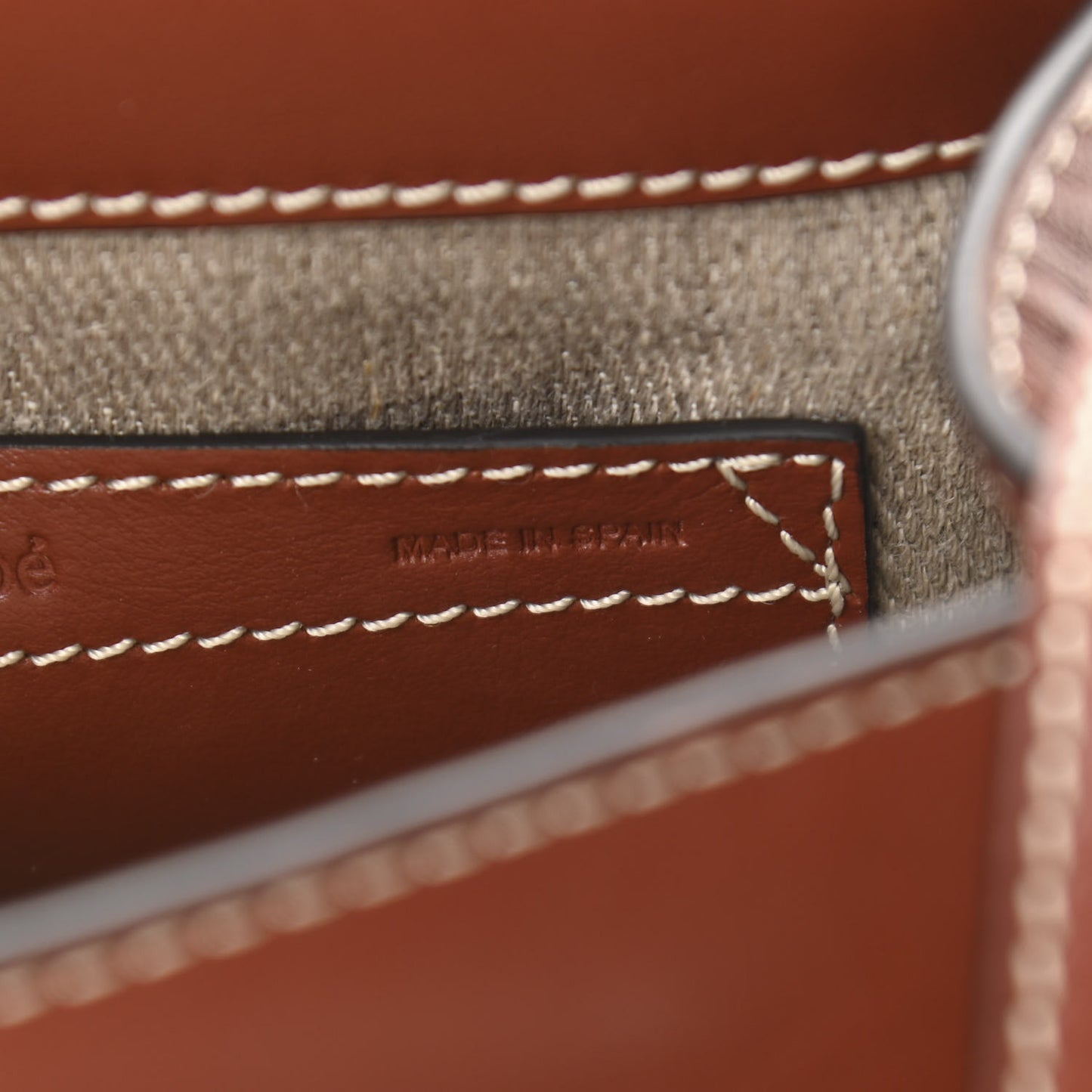Nappa Shiny Calfskin Patchwork Small Marcie Round Crossbody Sepia Brown