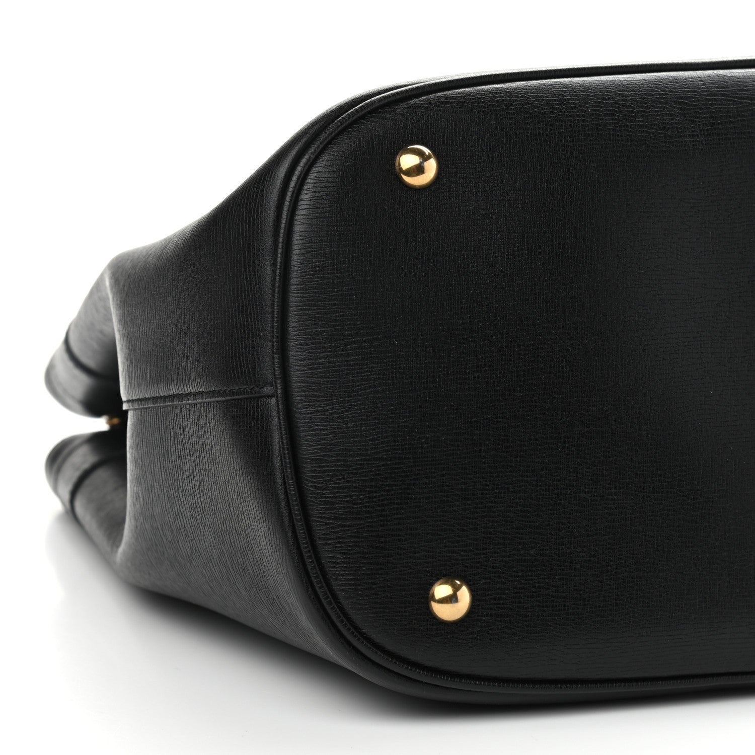 Gucci Textured Calfskin Large Bright Bit Tote Black 7 of 12