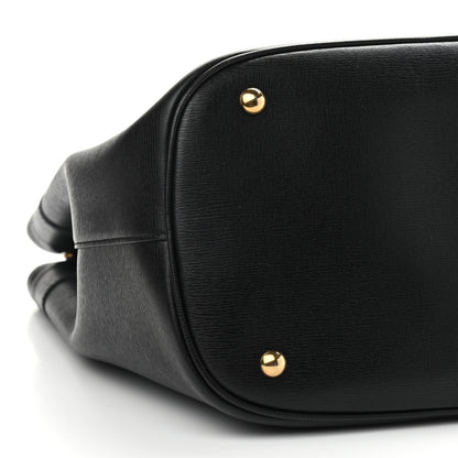 Gucci Textured Calfskin Large Bright Bit Tote Black 7 of 12