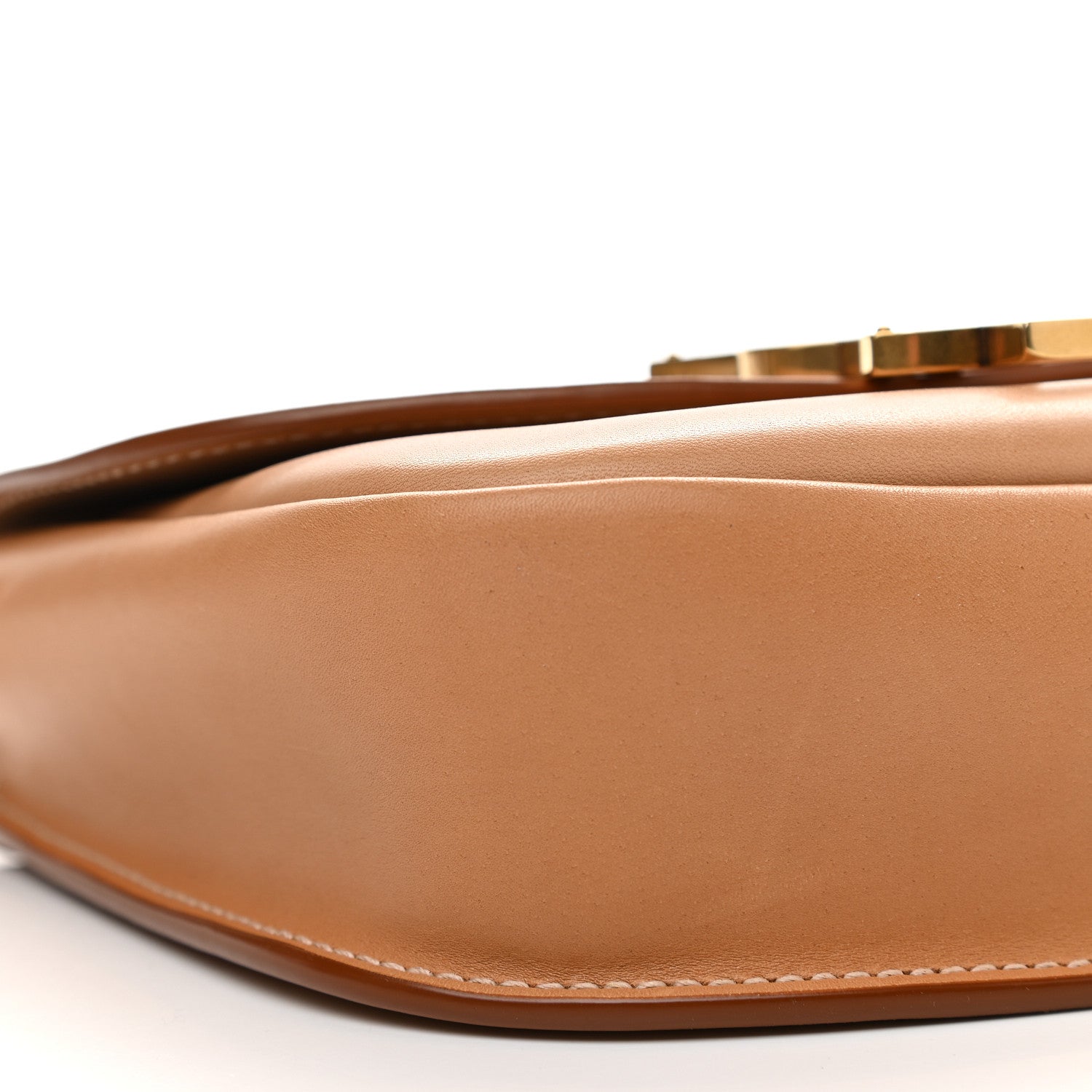 Saint Laurent Smooth Vintage Calfskin Small Kaia Satchel Brown Gold 8 of 9