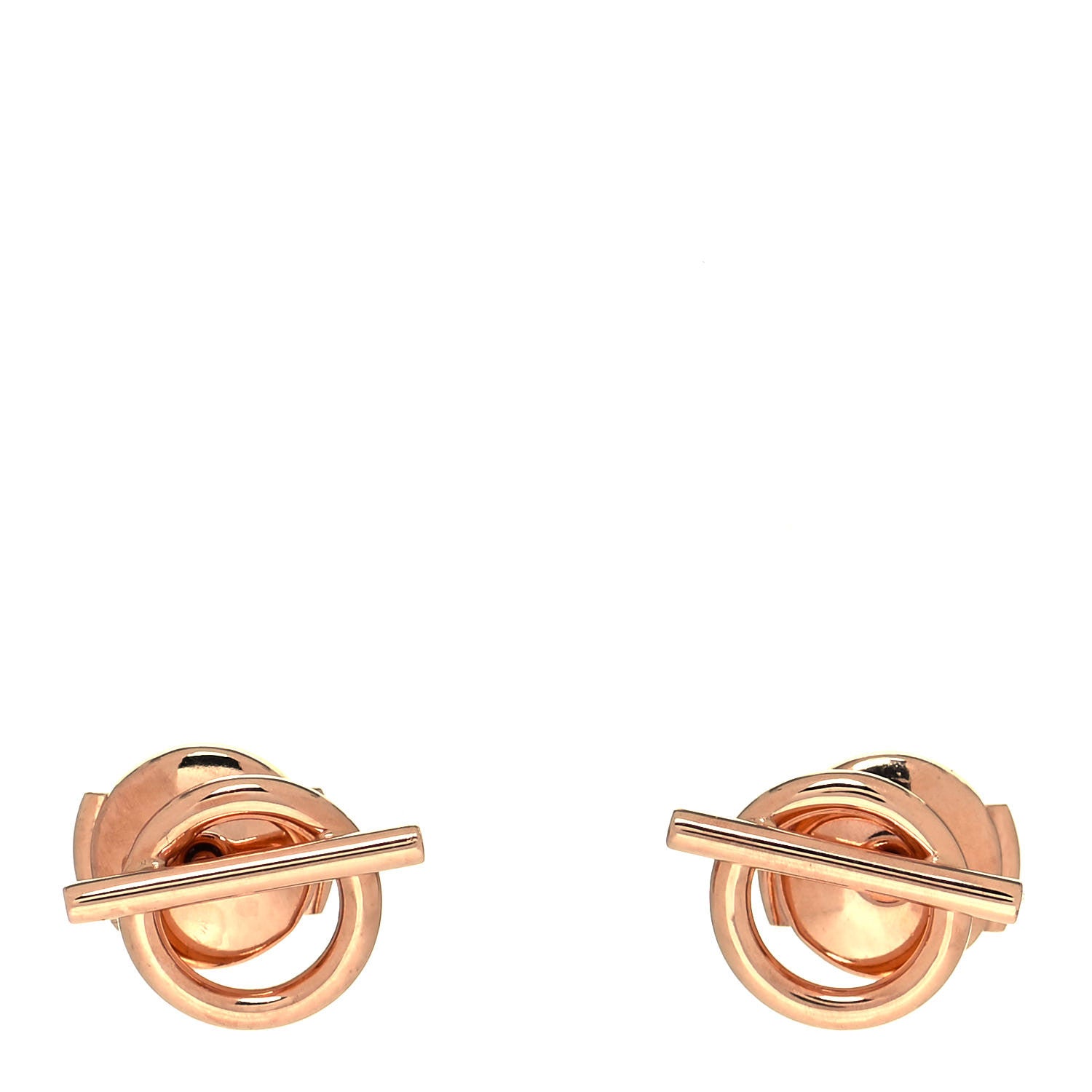 Hermes 18K Rose Gold PM Echappee Earrings 1 of 5