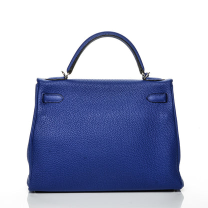 Hermes Togo Kelly Retourne 32 Bleu Electrique 4 of 25
