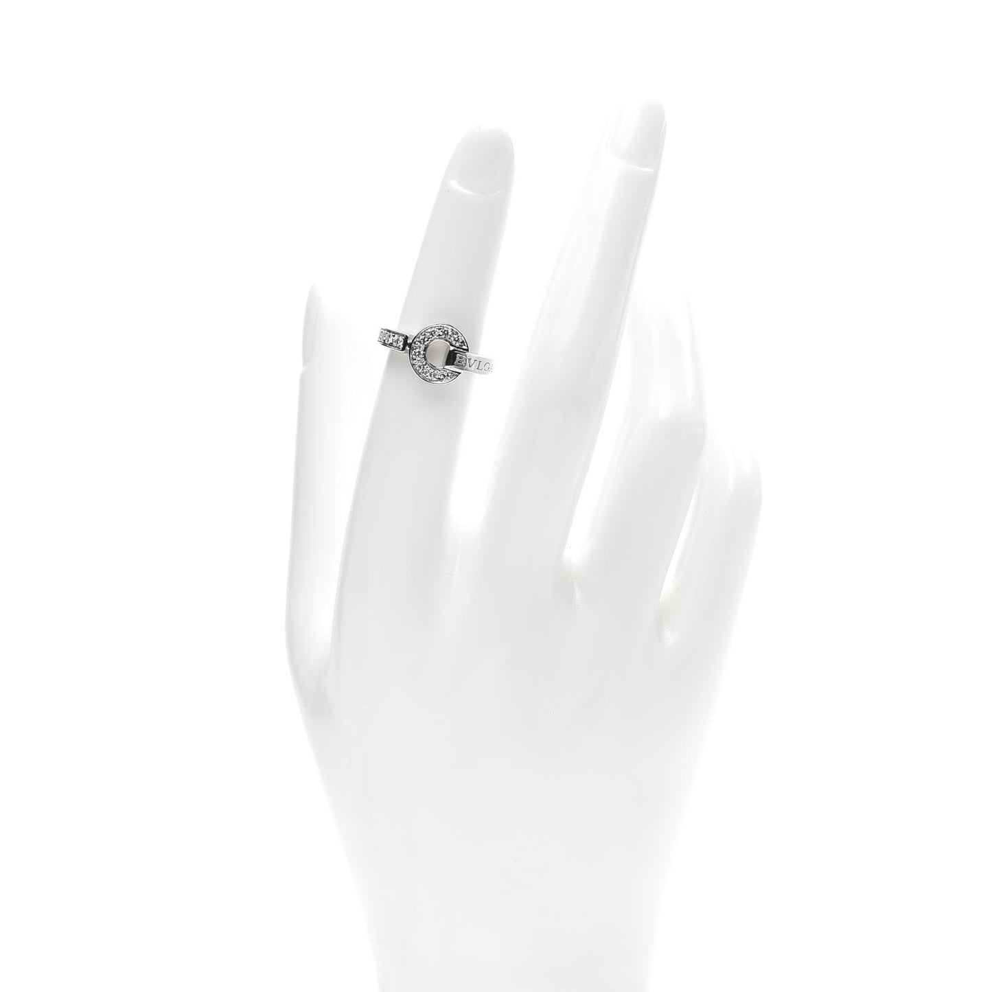 18K White Gold Diamond Bvlgari Bvlgari Ring 49 5