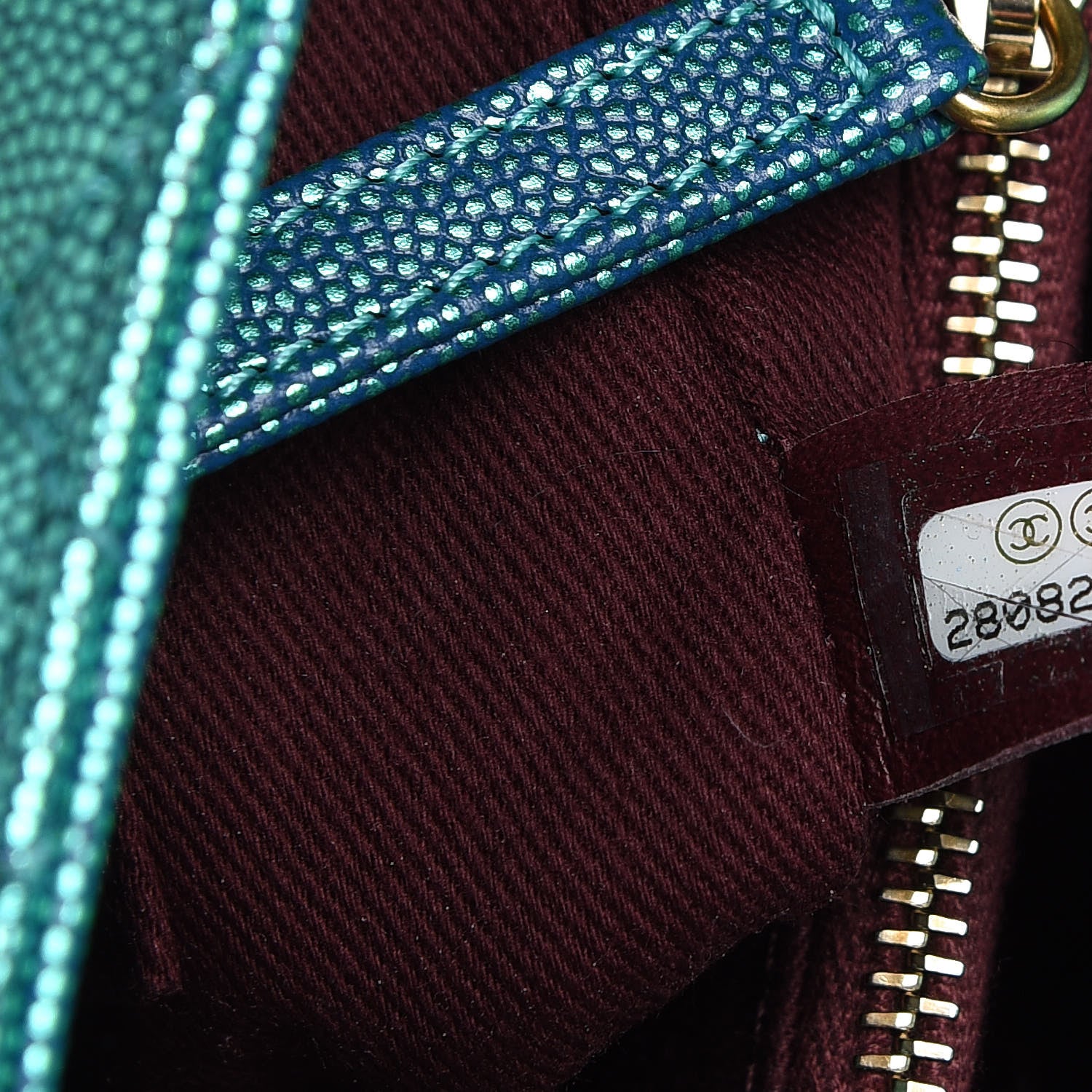 Chanel Metallic Caviar Quilted Small Coco Handle Flap Blue 7 of 10