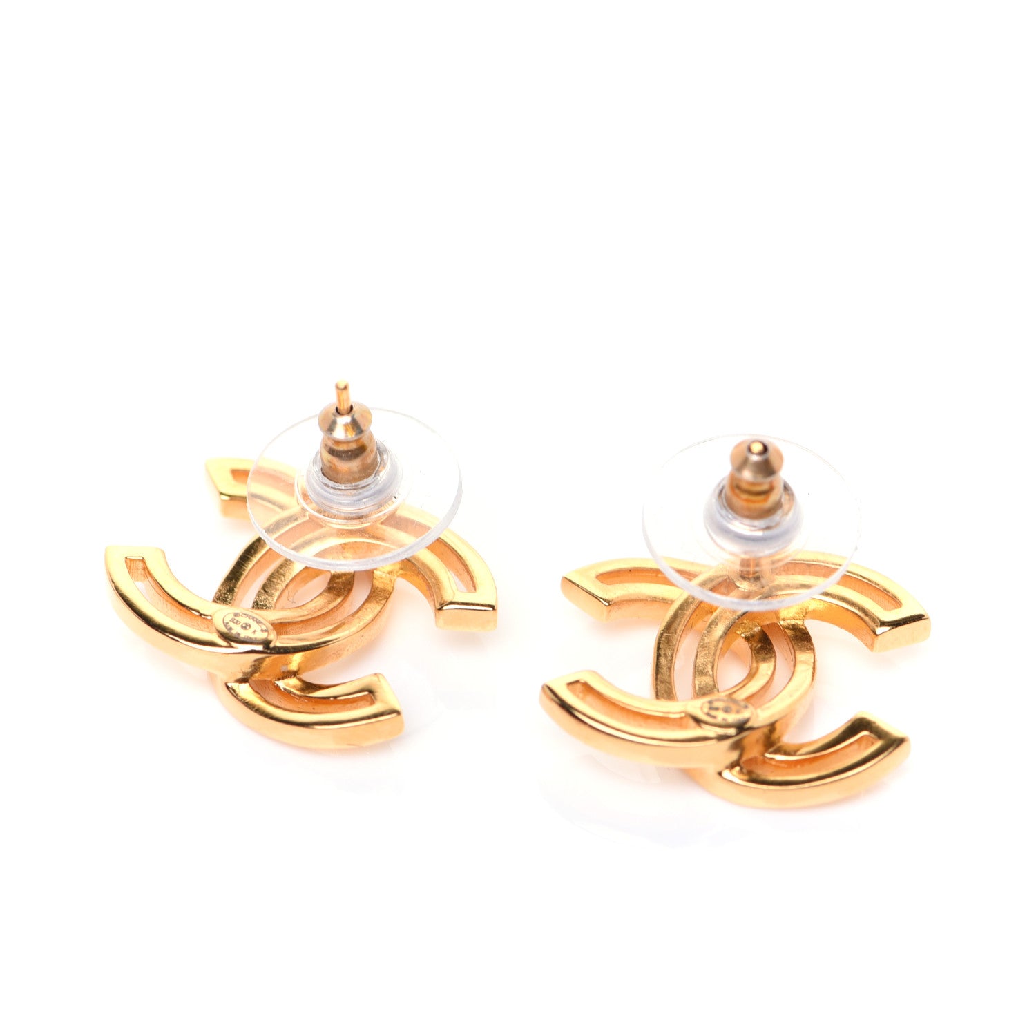 Chanel Metal Obazine CC Earrings Gold 3 of 10