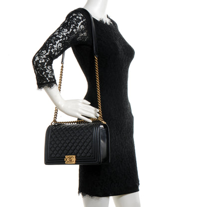 Chanel Lambskin New Medium Boy Flap Bag Black 2 of 8