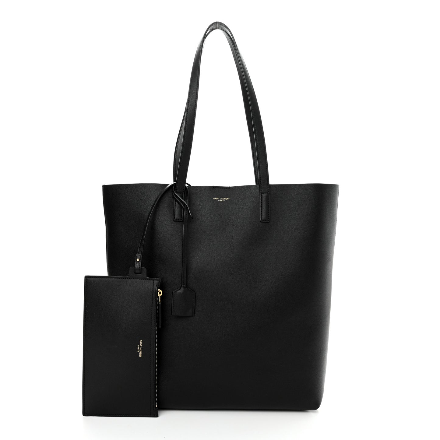 Calfskin North-South Shopping Tote Black