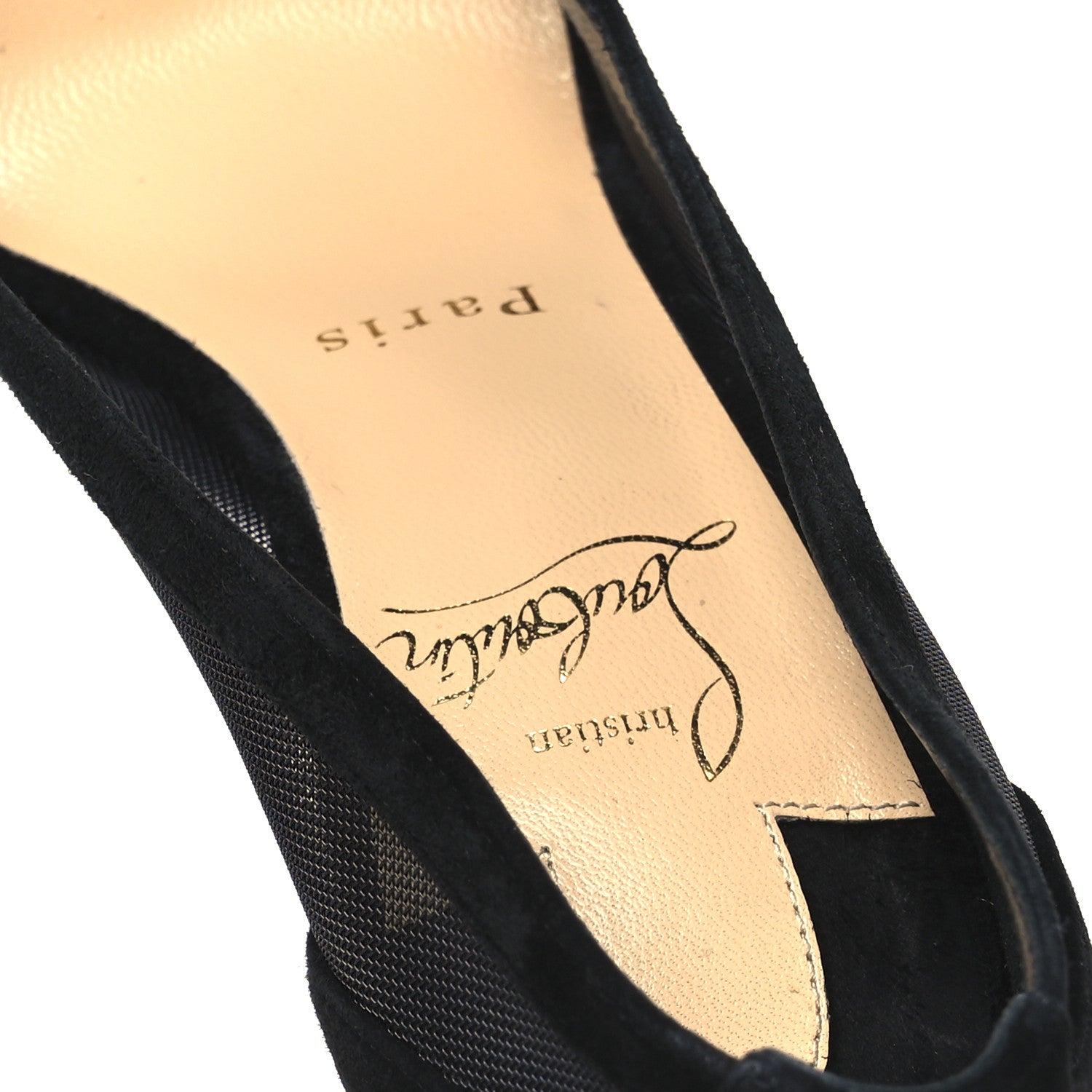 Christian Louboutin Veau Velours Rete Galativi 100 Pumps 37.5 Black 7 of 9