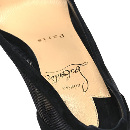 Christian Louboutin Veau Velours Rete Galativi 100 Pumps 37.5 Black 7 of 9