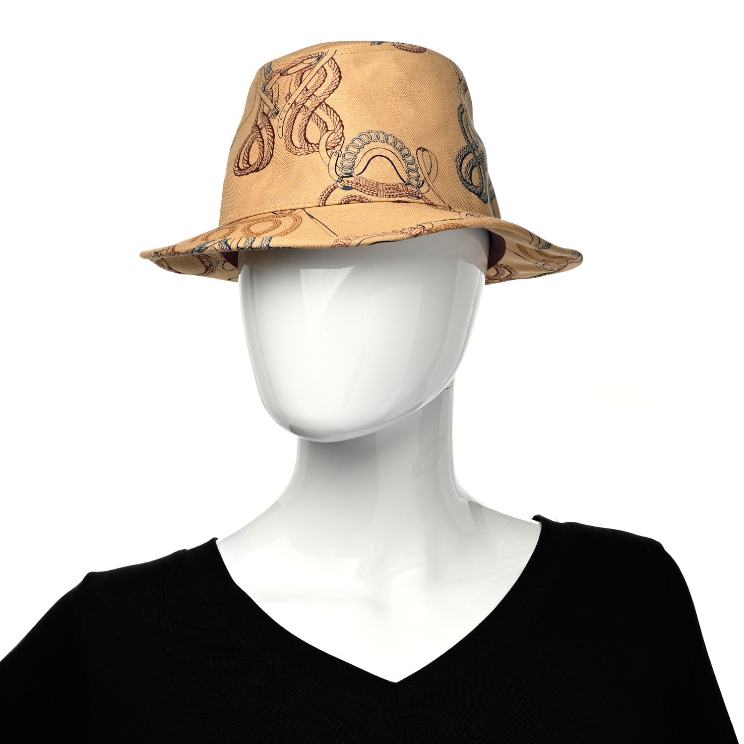 Hermes Linen Cotton Della Cavalleria Funk Hat 57 2 of 11