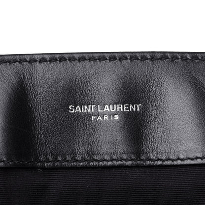 Saint Laurent Calfskin Y Quilted Monogram Large Loulou Chain Satchel Black 6 of 12