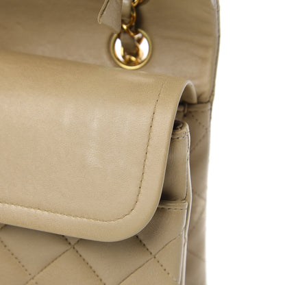 Chanel Lambskin Quilted Medium Double Flap Beige 9 of 14