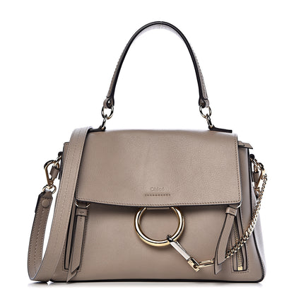 Chloe Calfskin Small Faye Day Shoulder Bag Motty Grey 1 of 12