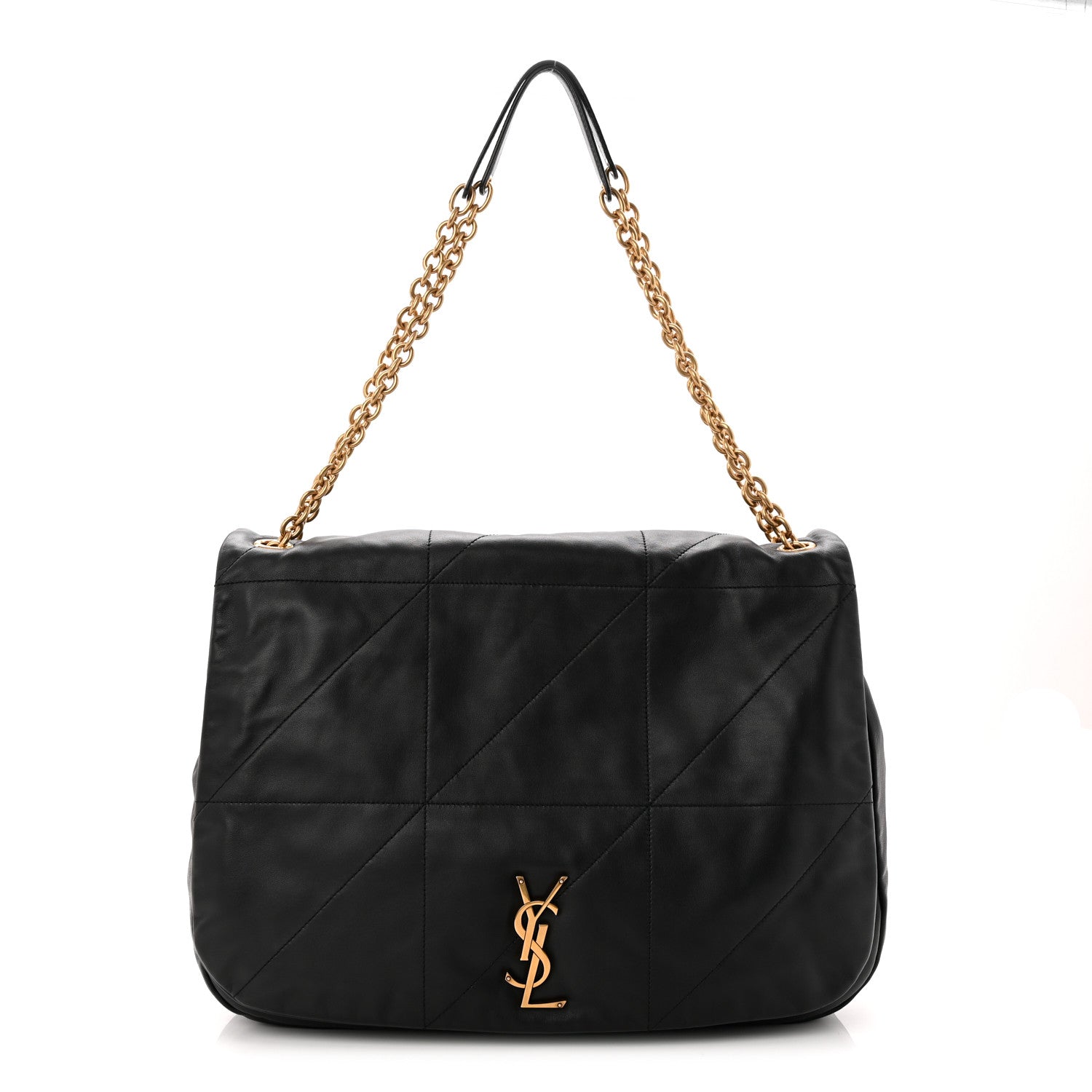 Saint Laurent Lambskin Matelasse Monogram Large Jamie 4.3 Black 1 of 10