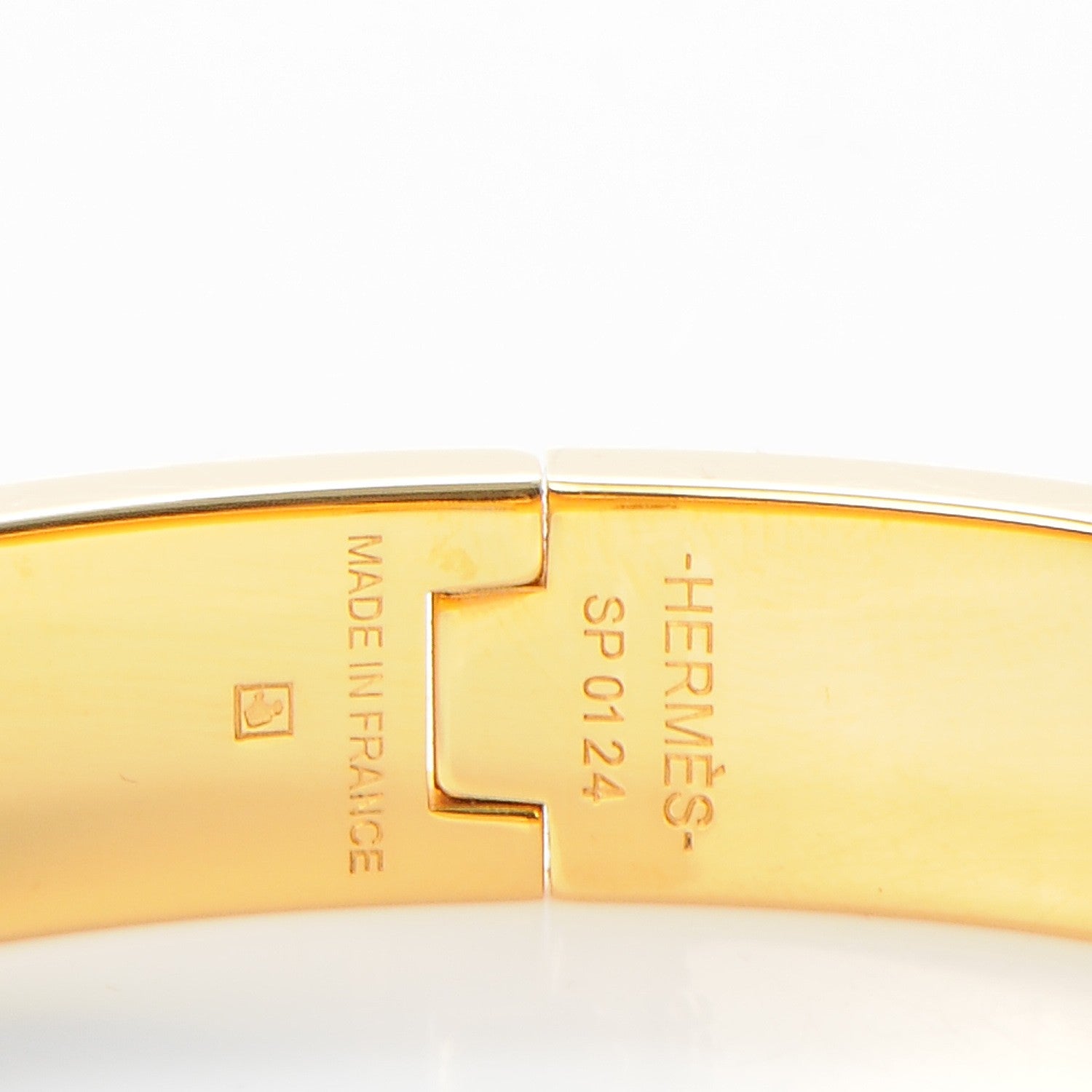 Hermes Enamel Narrow Clic Clac H Bracelet PM White 4 of 5