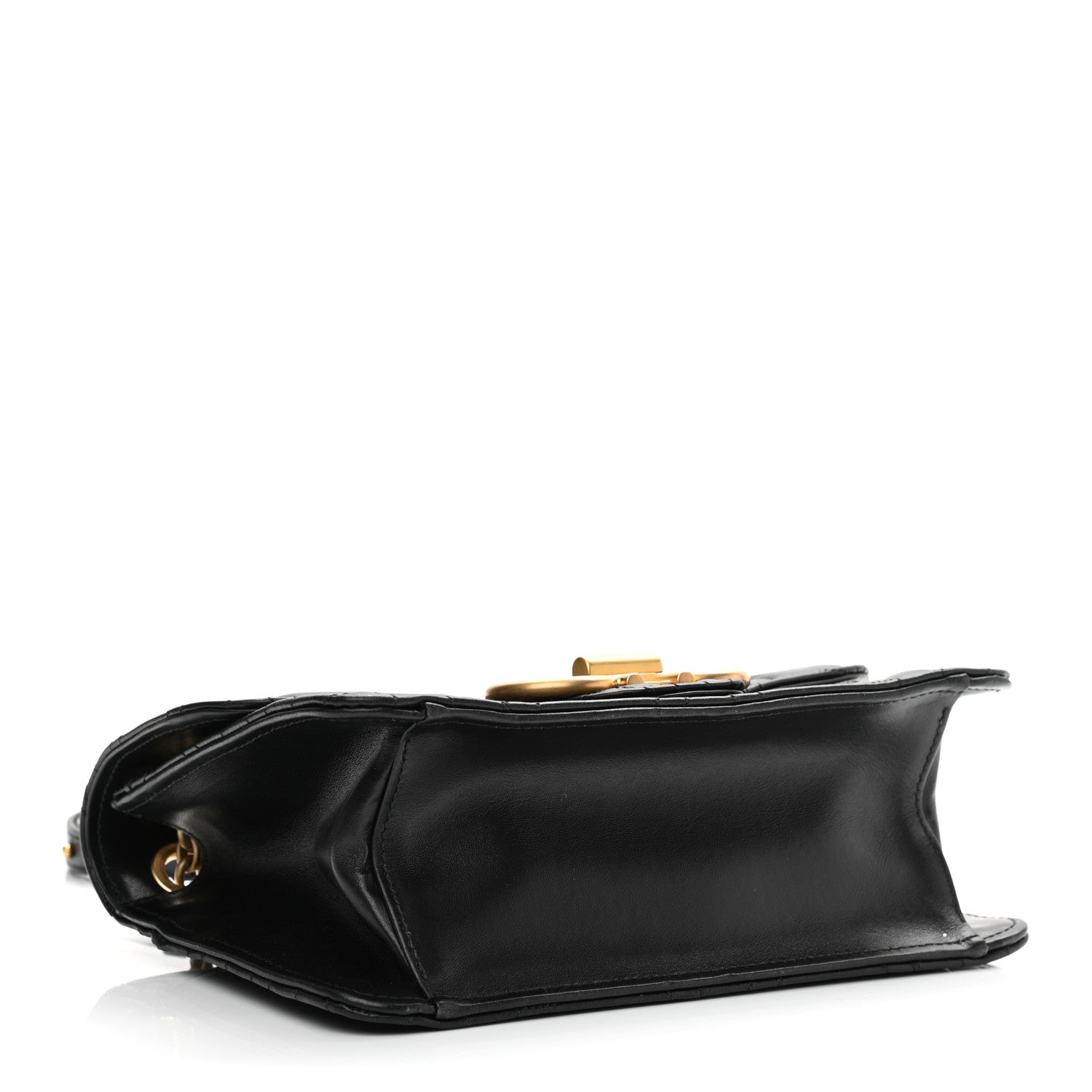 Salvatore Ferragamo Calfskin Quilted Gancini Flap Bag Black 4 of 10