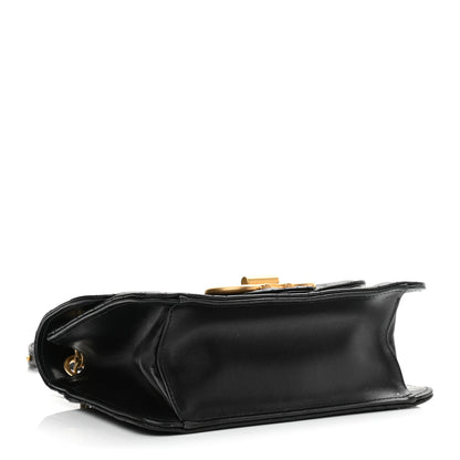 Salvatore Ferragamo Calfskin Quilted Gancini Flap Bag Black 4 of 10