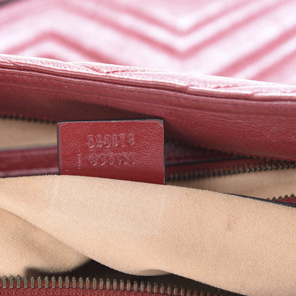 Gucci Azalea Calfskin Matelasse Medium GG Marmont Slim Tote Romantic Cerise 7 of 16
