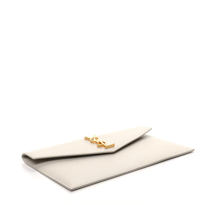 Saint Laurent Smooth Shiny Calfskin Medium Uptown Pouch Crema Soft 4 of 6
