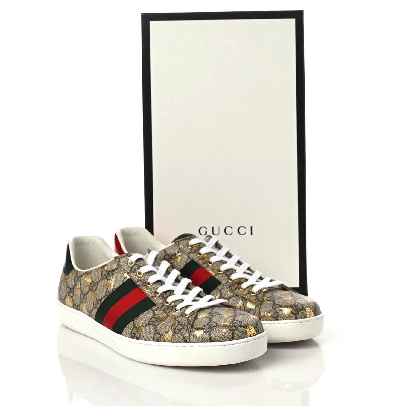 Gucci GG Supreme Monogram Ayers Mens Ace Bee Sneaker 10 10 of 10