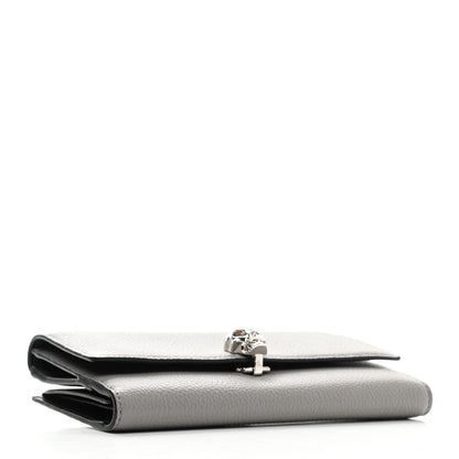Alexander McQueen Calfskin Skull Continental Wallet Grey 4 of 8