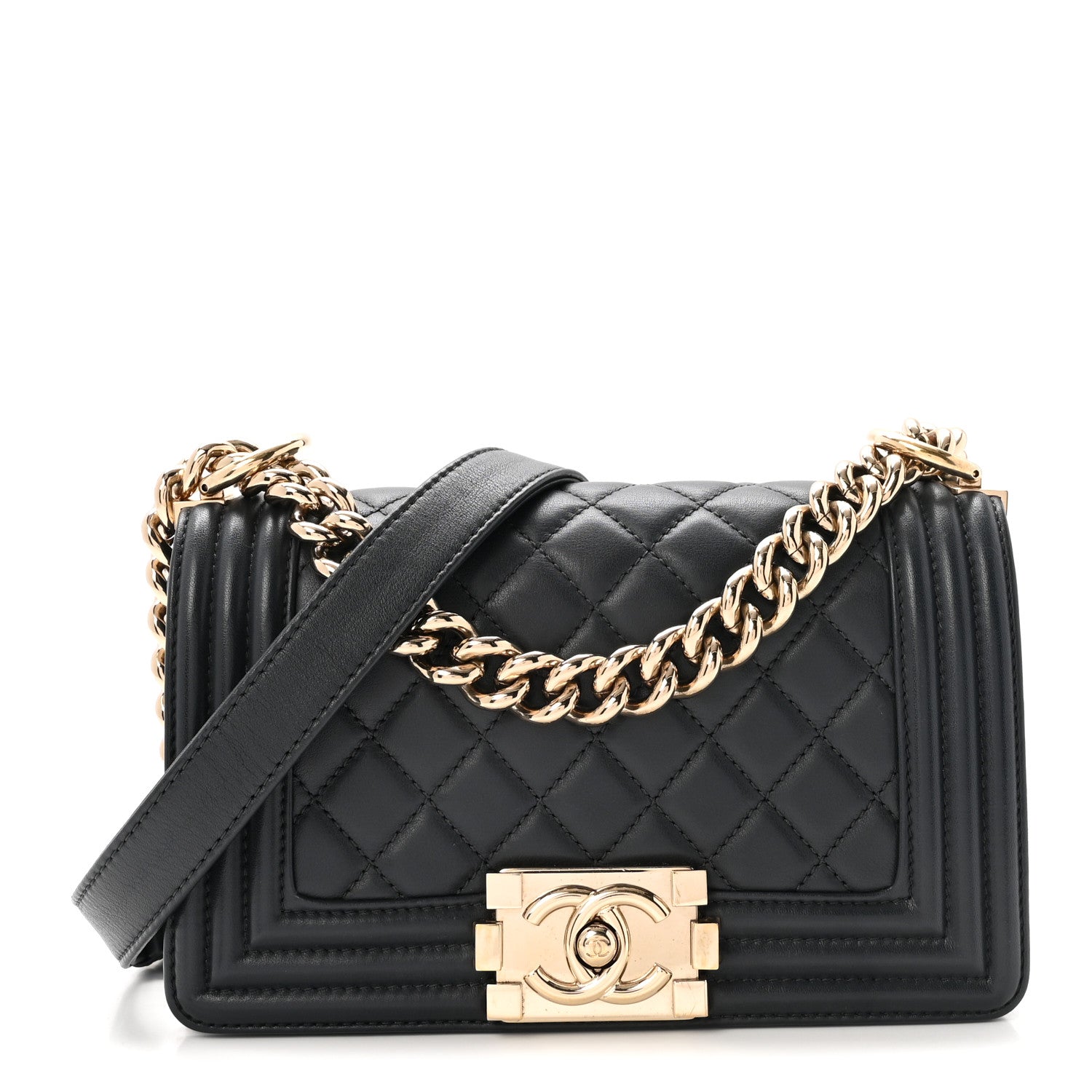 Chanel Calfskin Quilted Small Boy Flap Dark Grey 1 of 10