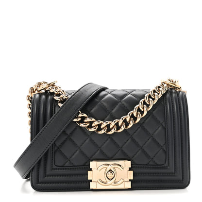 Chanel Calfskin Quilted Small Boy Flap Dark Grey 1 of 10