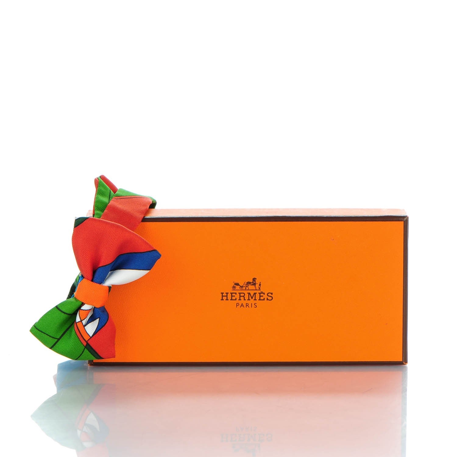 Hermes Silk Twill Mini Flots Fleurs Et Frontaux Bow Tie 6 of 6