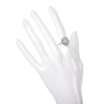 David Yurman Sterling Silver Diamond 16mm Starburst Ring 51 5.75 2 of 5