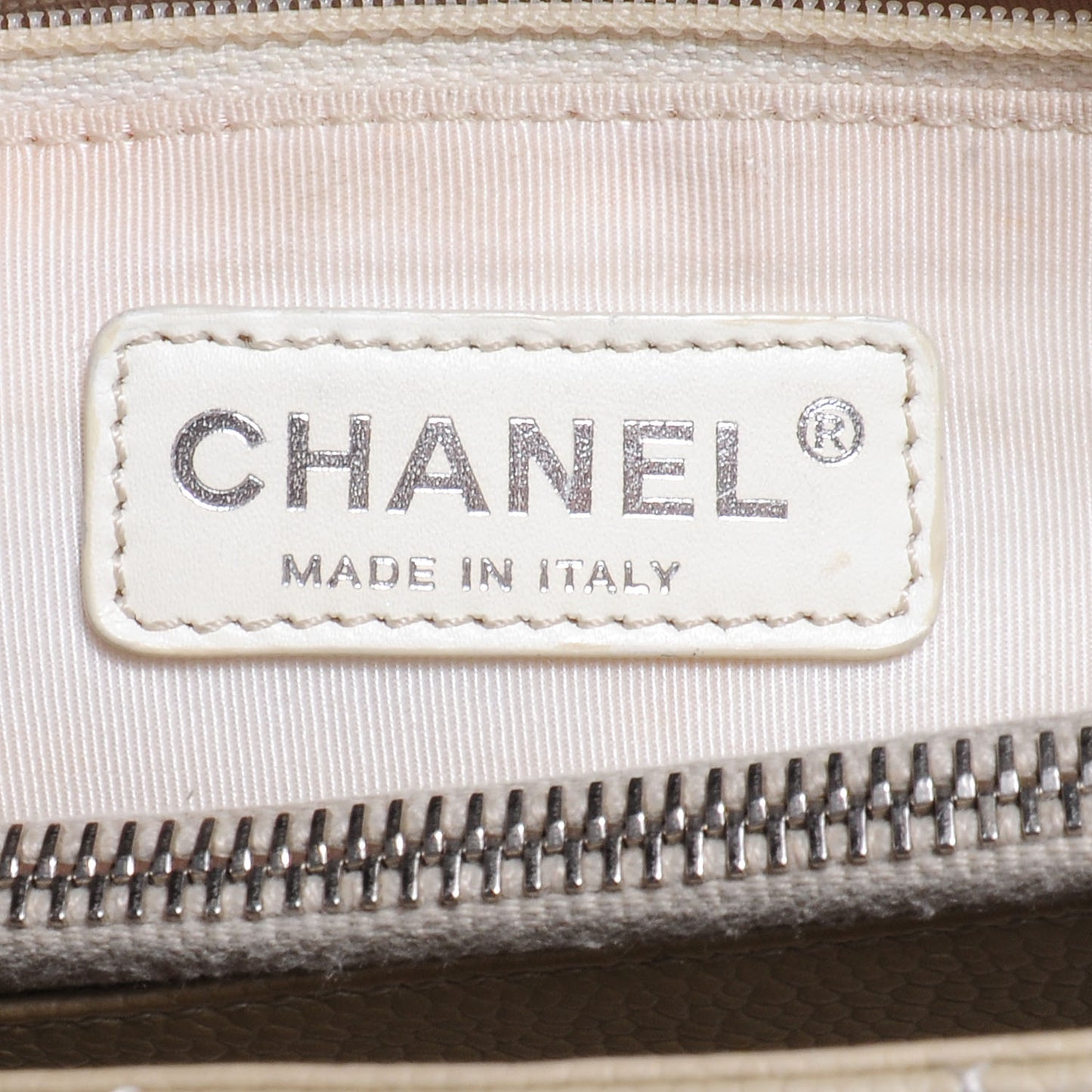 Caviar Quilted Grand Shopping Tote GST Pearl