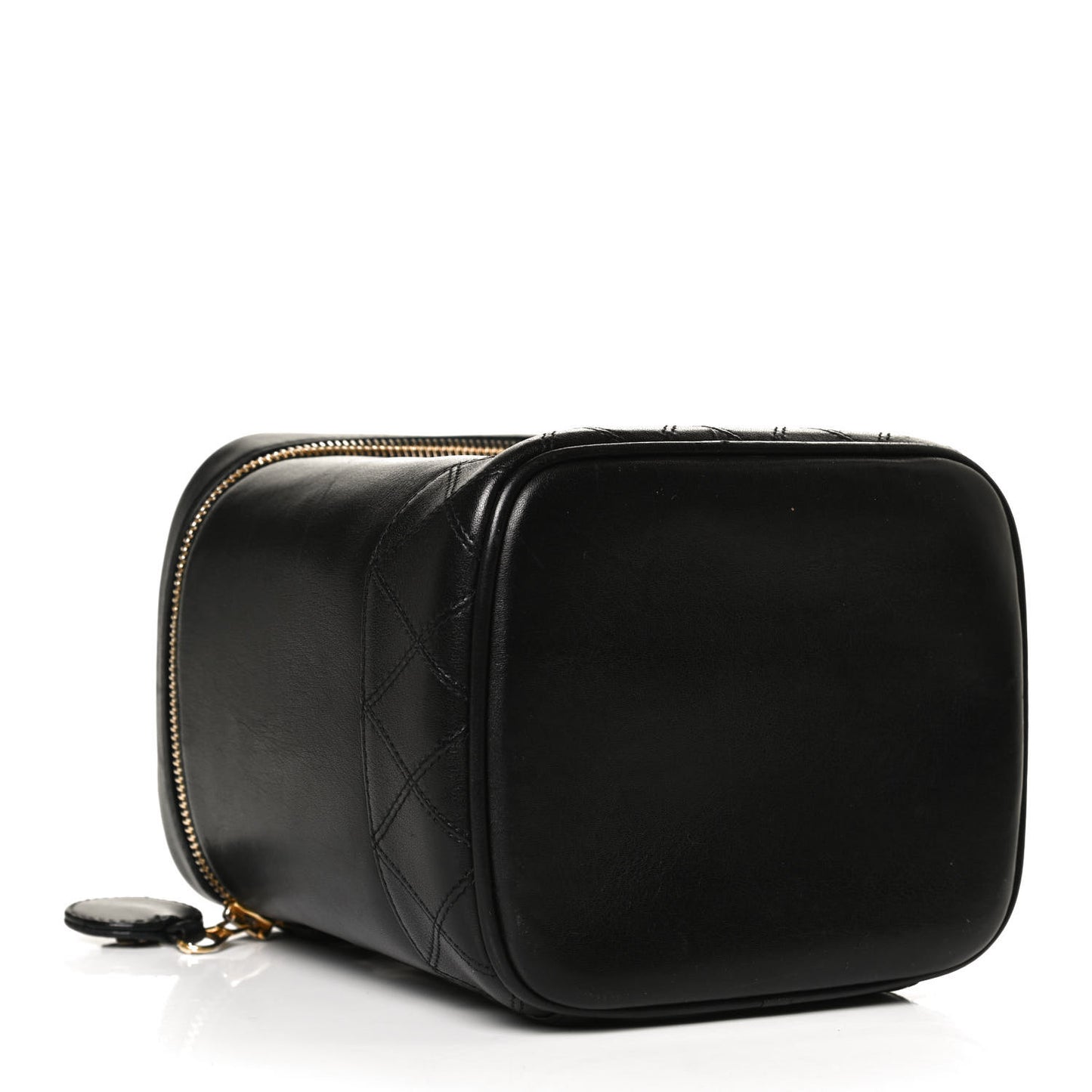 Calfskin Cosmetic Vanity Bag Black