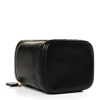 Chanel Calfskin Cosmetic Vanity Bag Black 3 of 10