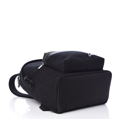 Saint Laurent Canvas Signature Embroidered City Backpack Black 4 of 12