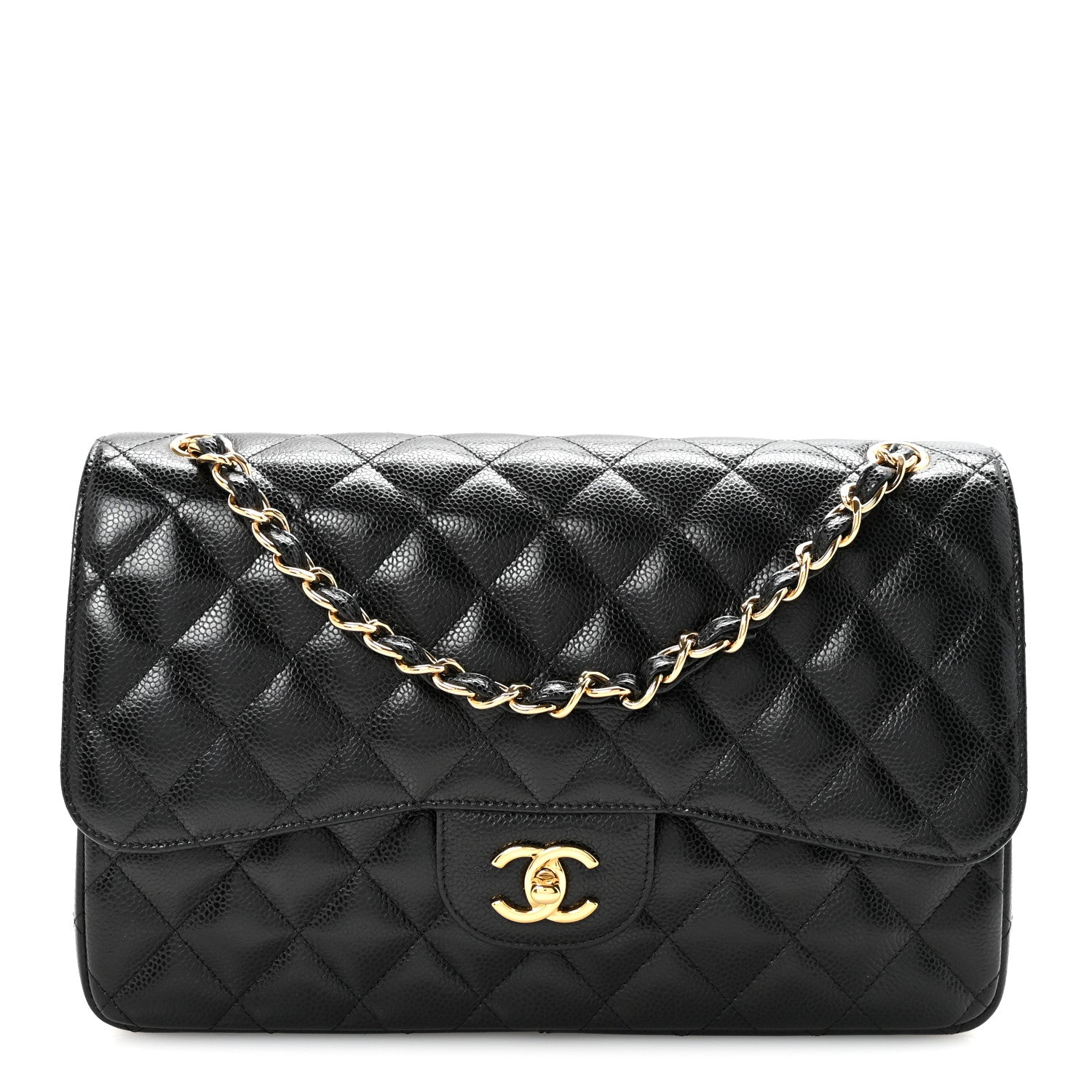Chanel Caviar Quilted Jumbo Double Flap Black 1 of 11
