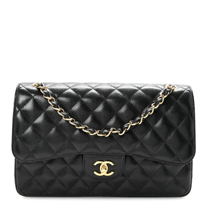 Chanel Caviar Quilted Jumbo Double Flap Black 1 of 11