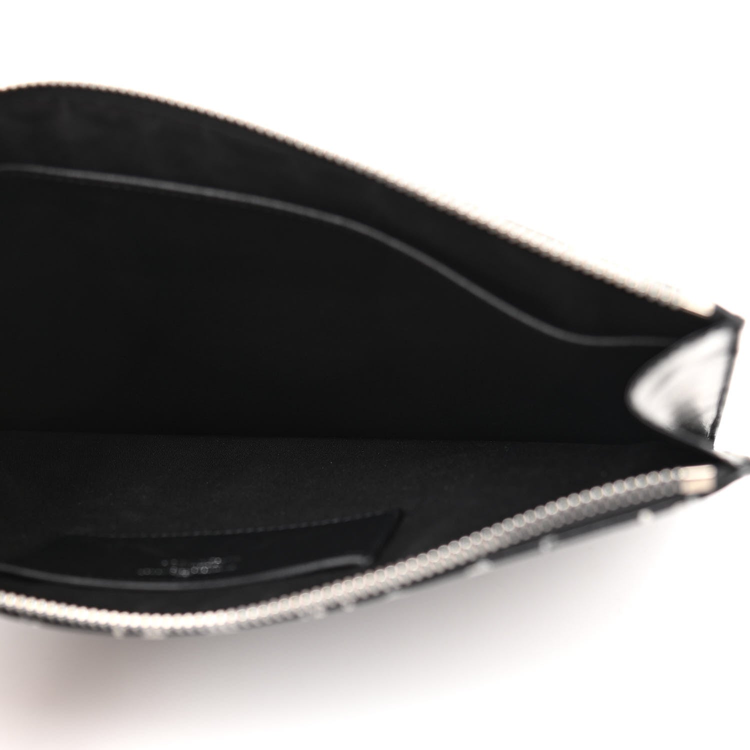 Salvatore Ferragamo Printed Calfskin Logo Pouch Black 5 of 7