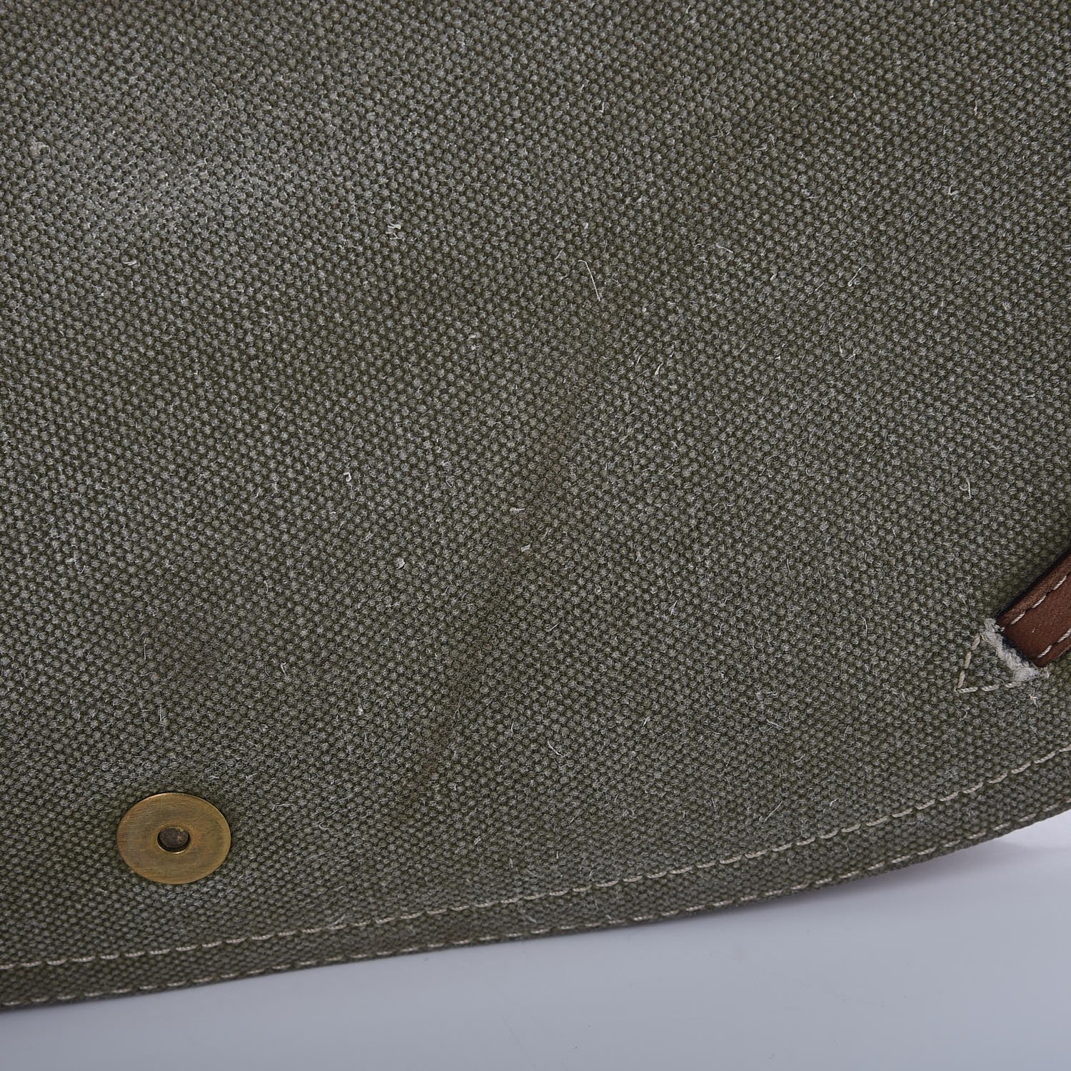 Christian Dior Calfskin Canvas Double Saddle Bag Green 9 of 9