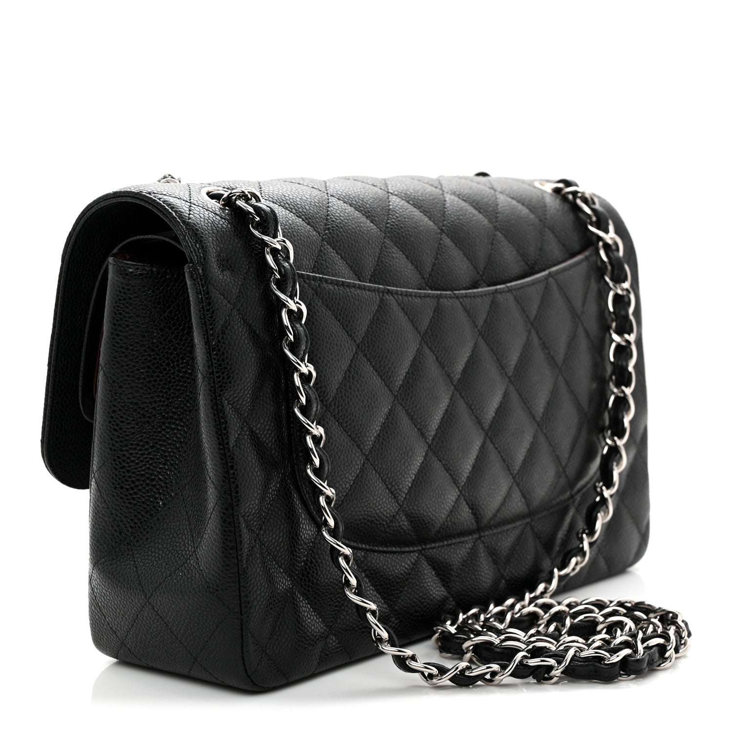 Chanel Caviar Quilted Jumbo Double Flap Black 3 of 12