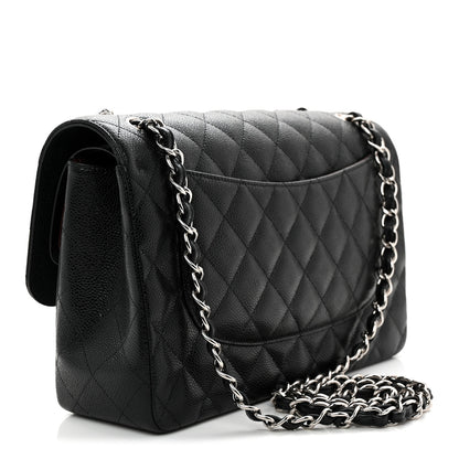 Chanel Caviar Quilted Jumbo Double Flap Black 3 of 12