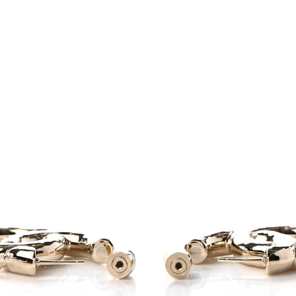 Chanel Metal Large CC Earrings Light Gold 3 of 4
