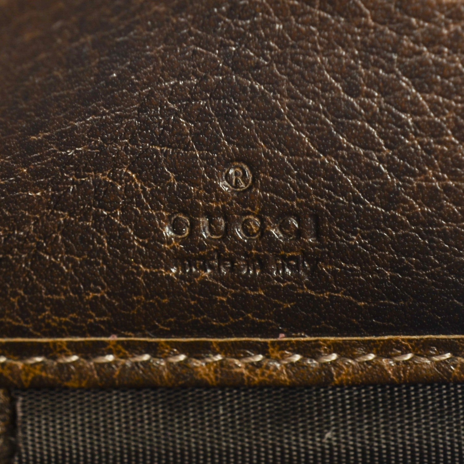 Gucci Monogram Calfskin Bamboo Tassel Zip Around Wallet Beige Ebony Chocolate 7 of 9