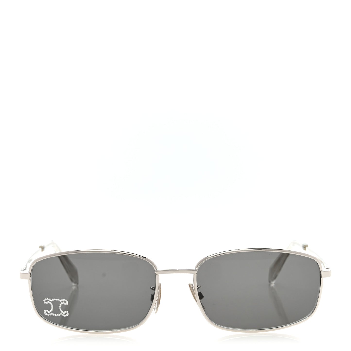 Metal Rhinestone Sunglasses CL40285U Silver