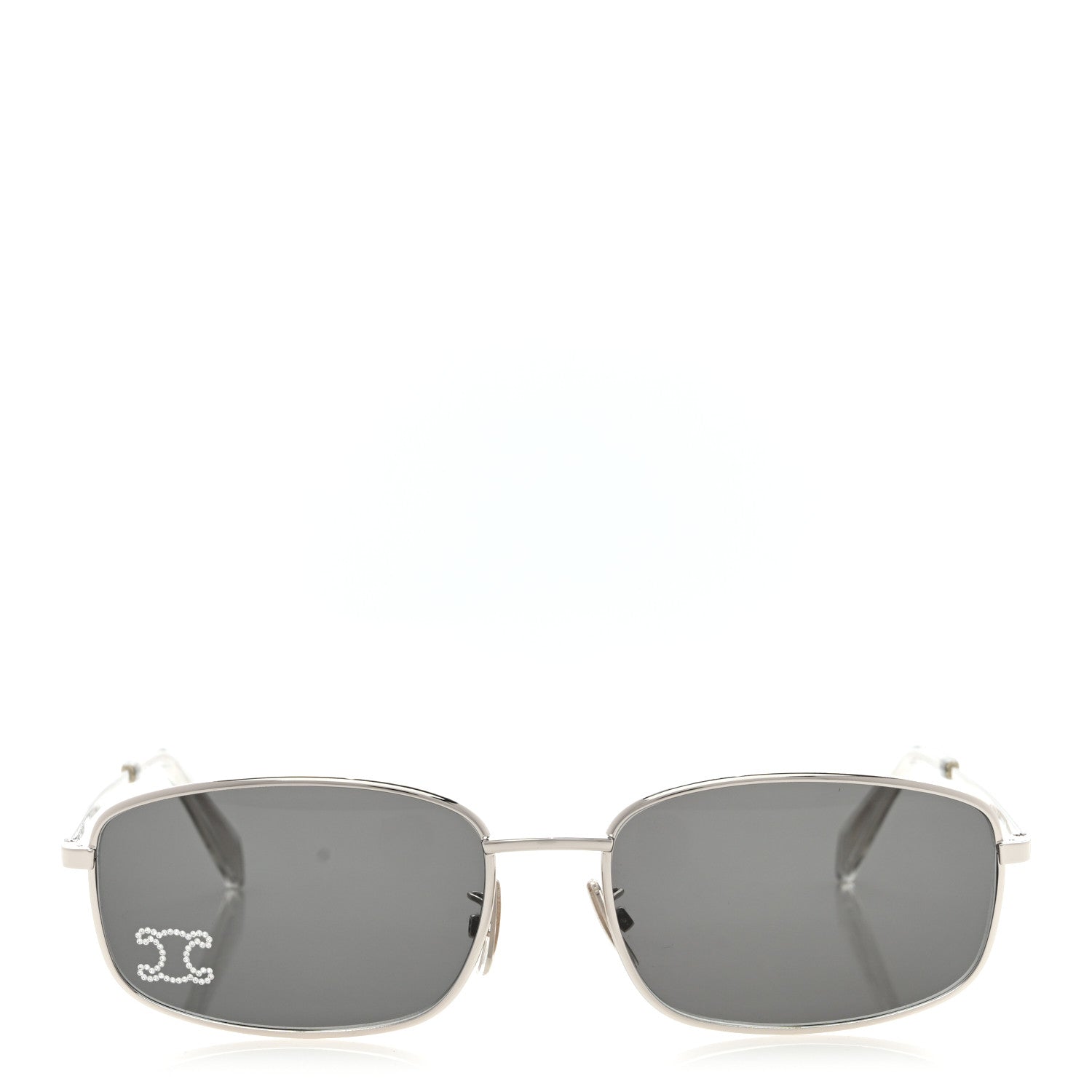 Celine Metal Rhinestone Sunglasses CL40285U Silver 2 of 8