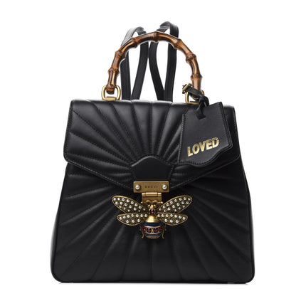 Gucci Calfskin Bamboo Trapuntata Queen Margaret Backpack Black 1 of 9