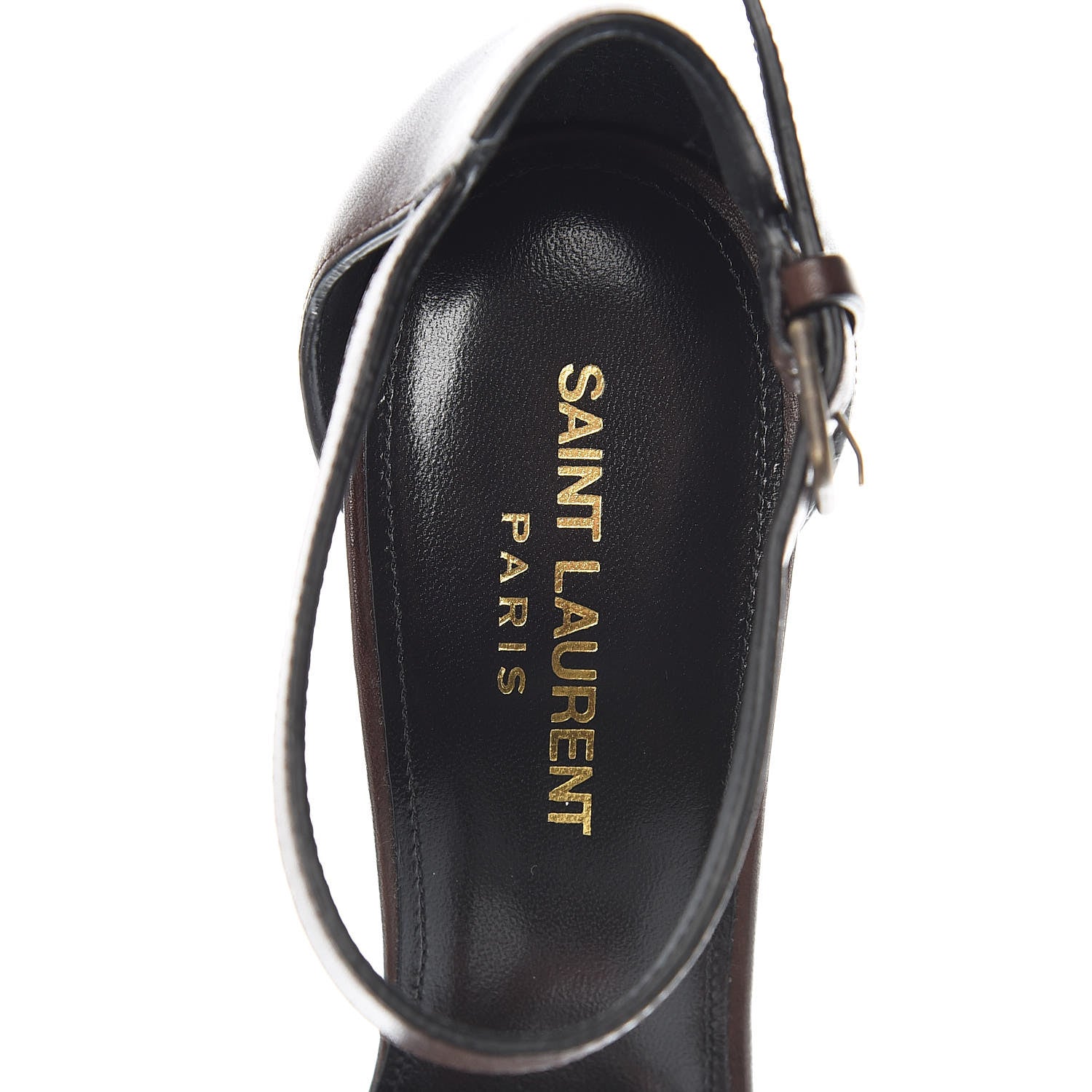 Saint Laurent Calfskin Opyum 110 Sandals 38 Brown 7 of 9