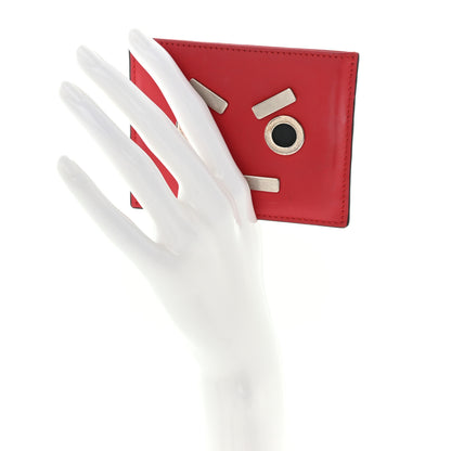 Fendi Vitello Century Face No Words Card Holder Fragola 2 of 10