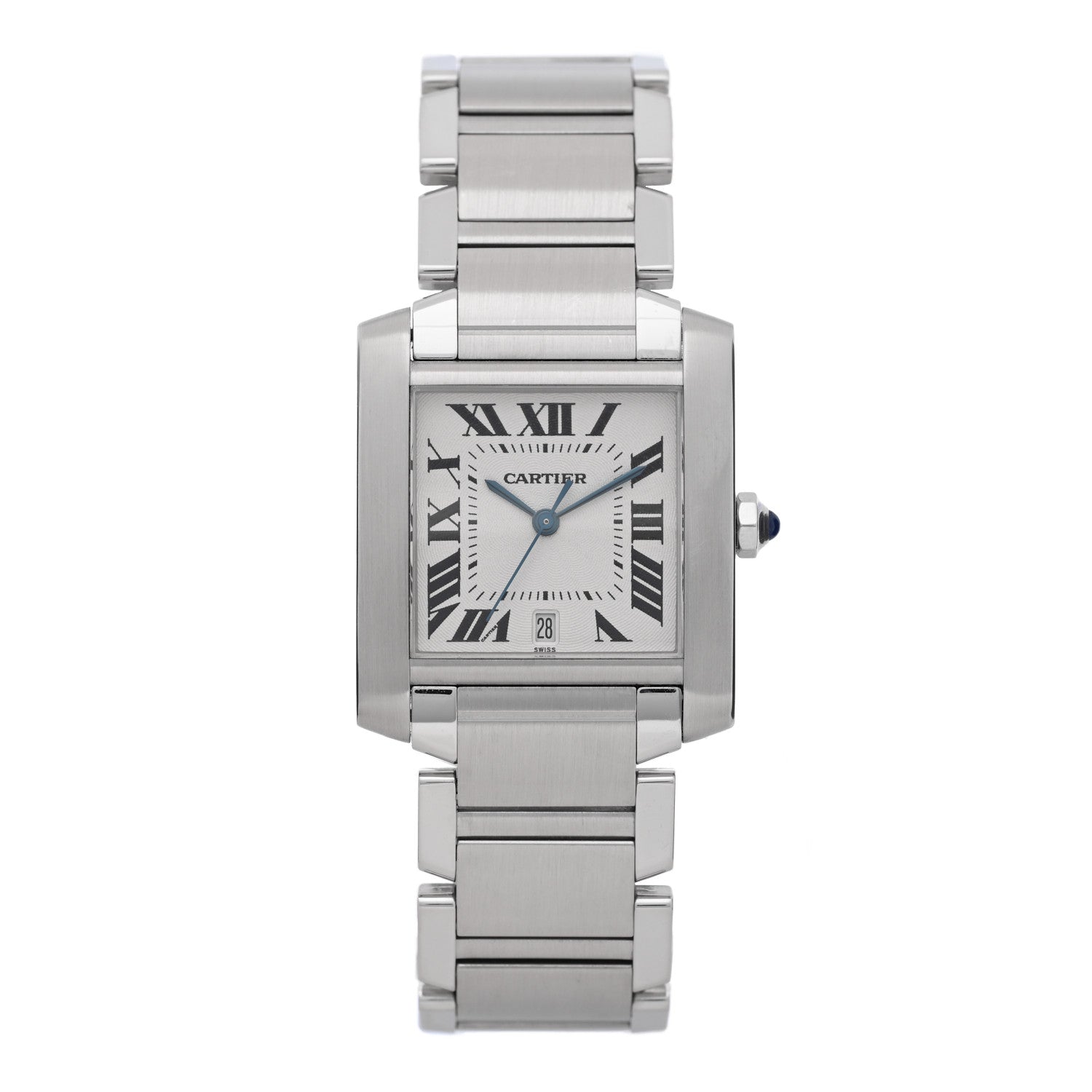 Cartier Stainless Steel 28mm Tank Francaise Automatic Watch 1 of 4