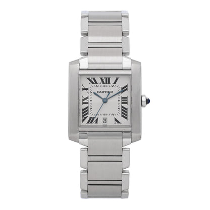 Cartier Stainless Steel 28mm Tank Francaise Automatic Watch 1 of 4